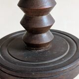 Turned wooden lamp base