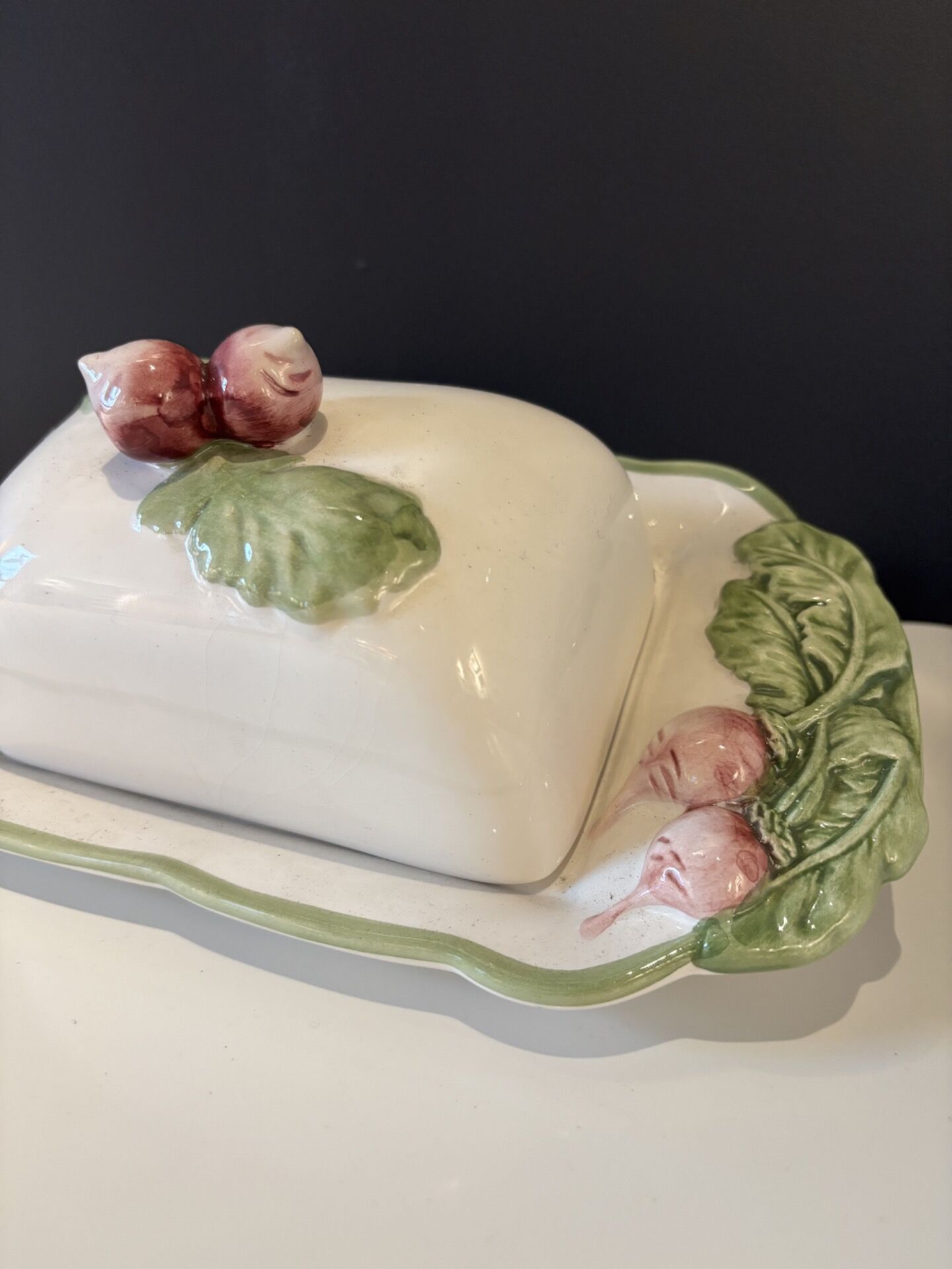 Slop bowl butter dish