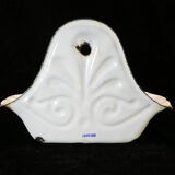Old white enamelled sheet soap dish