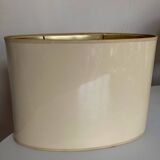 Oval lampshade hot water bottle lamp lacquered cardboard lined with gold 1970