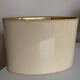 Oval lampshade hot water bottle lamp lacquered cardboard lined with gold 1970