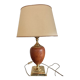 Le Dauphin lamp France vintage leather and brass