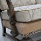 1960s, Danish 3-seater sofa, beige/brown furniture fabric, carved oak wood.
