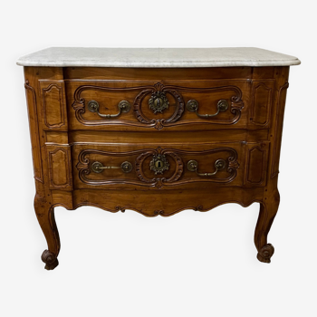 Commode sauteuse en merisier de la fin du  XVIII ème