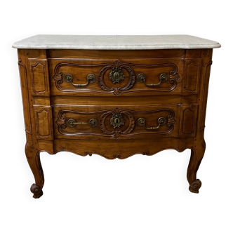 Commode sauteuse en merisier de la fin du  XVIII ème