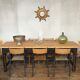 Ancienne table de ferme 2m23 , début 20ème sapin bistrot campagne