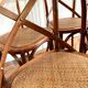 4 chaises bois et cannage style bistrot