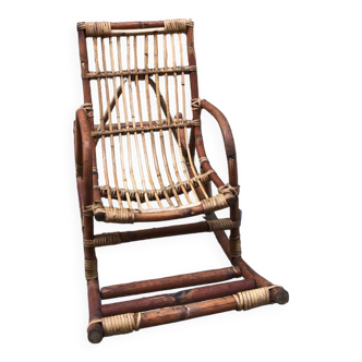 Children's rattan rocking chair