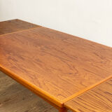 Danish mid century teak extendable dining table, denmark, 1960s