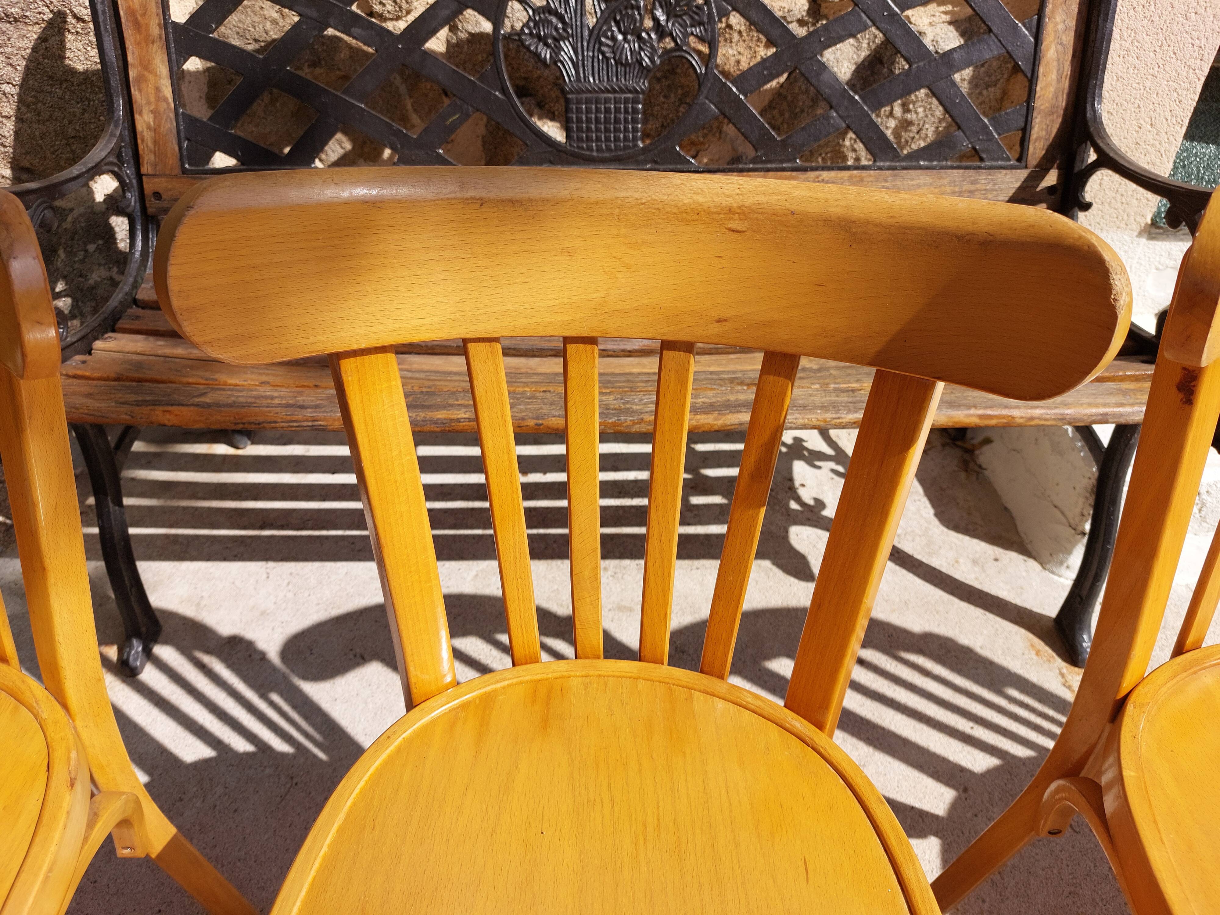 4 vintage Baumann bistro chairs