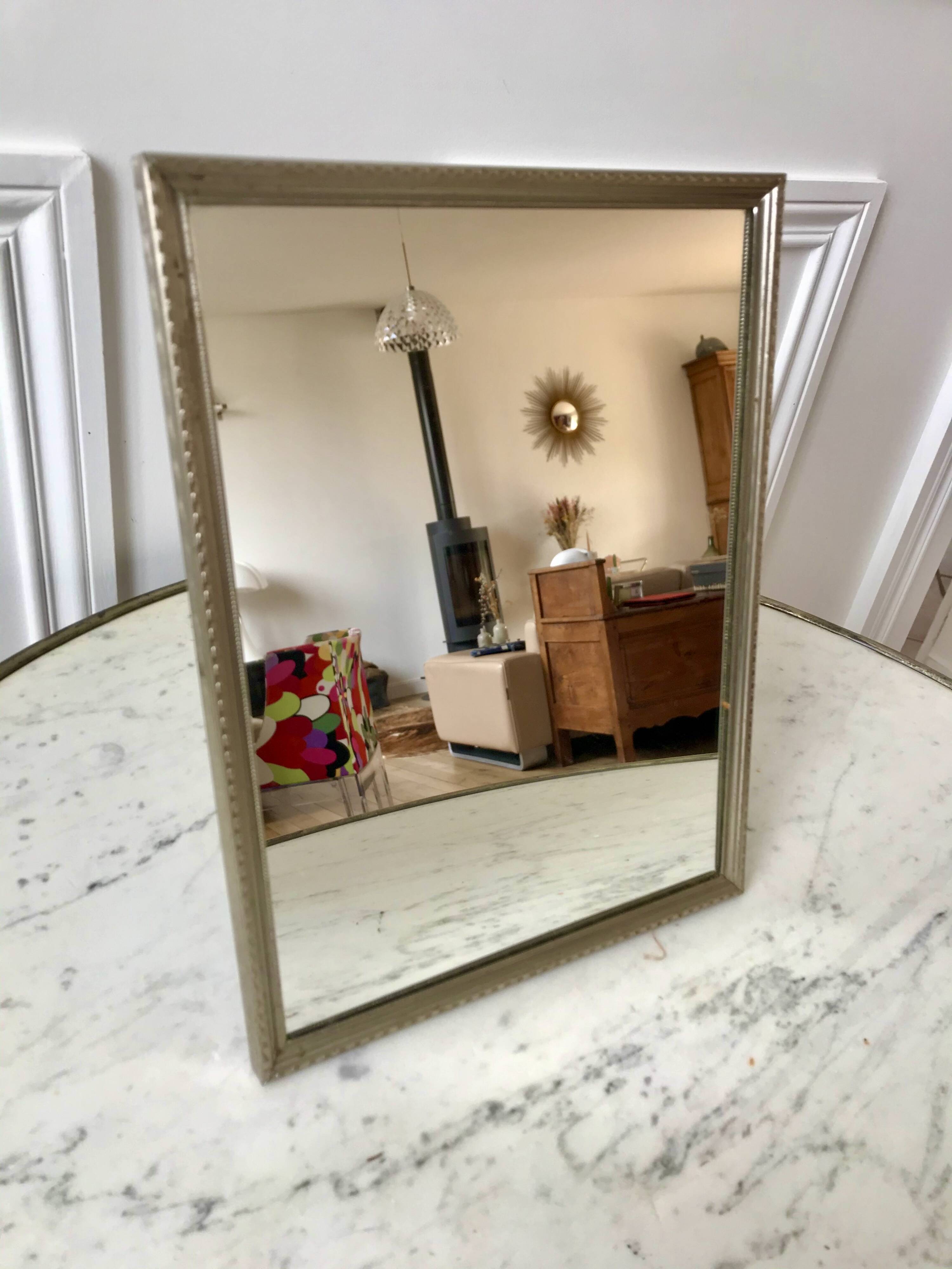 chrome steel mirror from the 40s and 50s