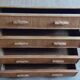 Vintage wicker and rattan 4-drawer chest of drawers
