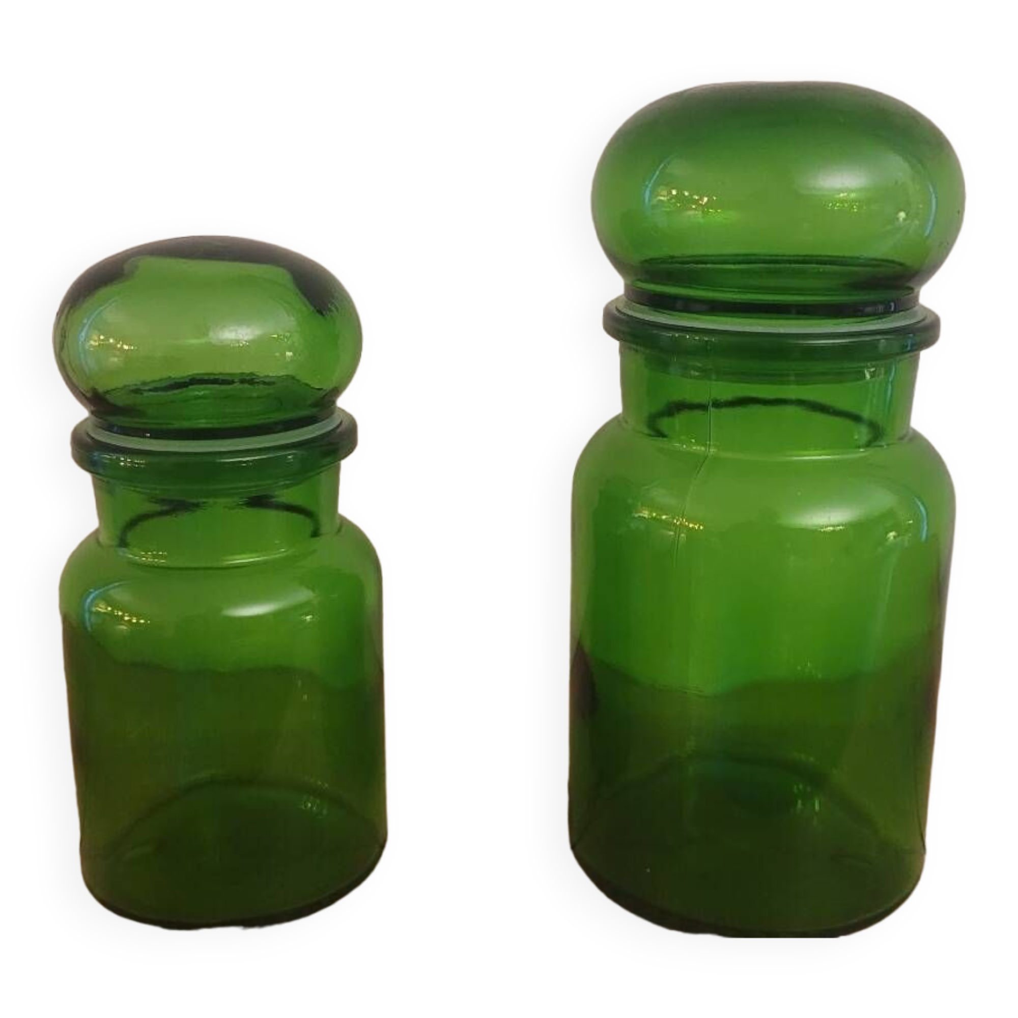 70's glass jar