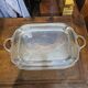 Silver-plated metal tray from the mid-20th century