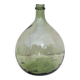 Give me a green glass jug made of blown glass.