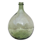 Dame Jeanne verte en verre soufflé