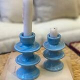 Bougeoir chandelier bleu ciel baby blue