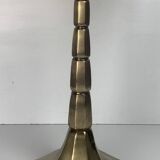 Large Hollywood regency midcentury Capiz and brass table lamp, 1960s