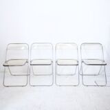 Suite of 4 Plia chairs by Giancarlo Piretti for castelli