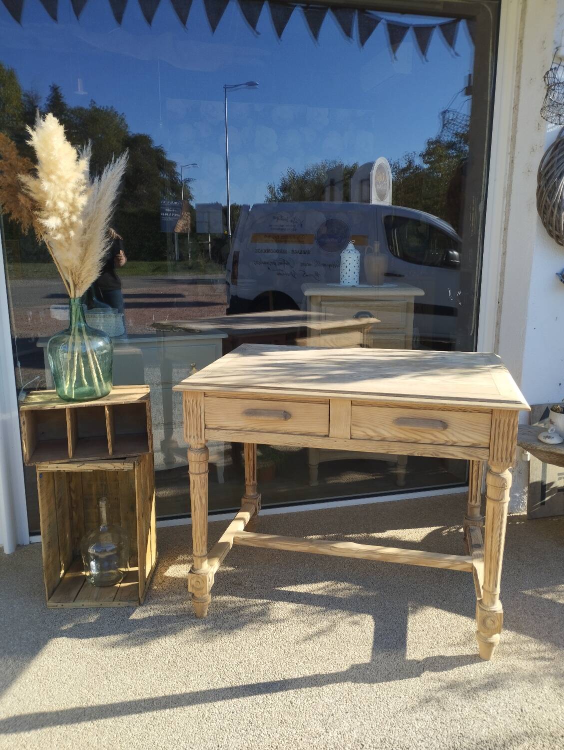 Bureau bois brut