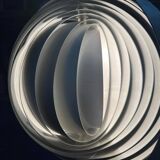 Mid-century modern moon pendant lamp from East Germany by Verner Panton for Erjoka, 1960s.