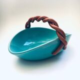 Vintage studio art pottery candy bowl by Alexandre De Wemmel, Belgium, 1950s.