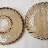 Empty amber glass pocket with lid