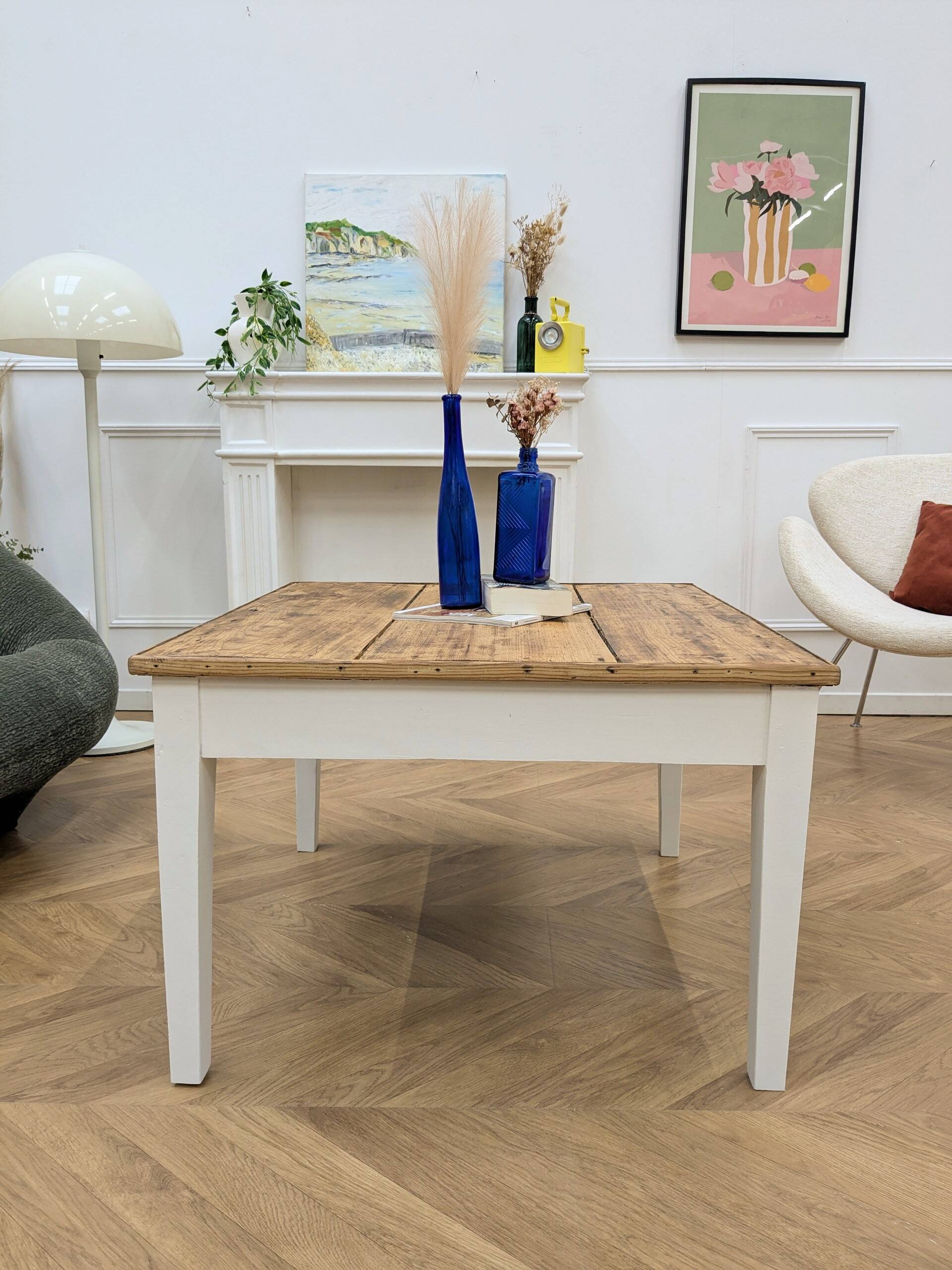 Ancienne table basse de campagne