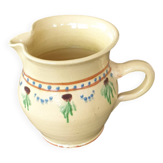 Savoyard pottery Marnaz Large yellow water pot