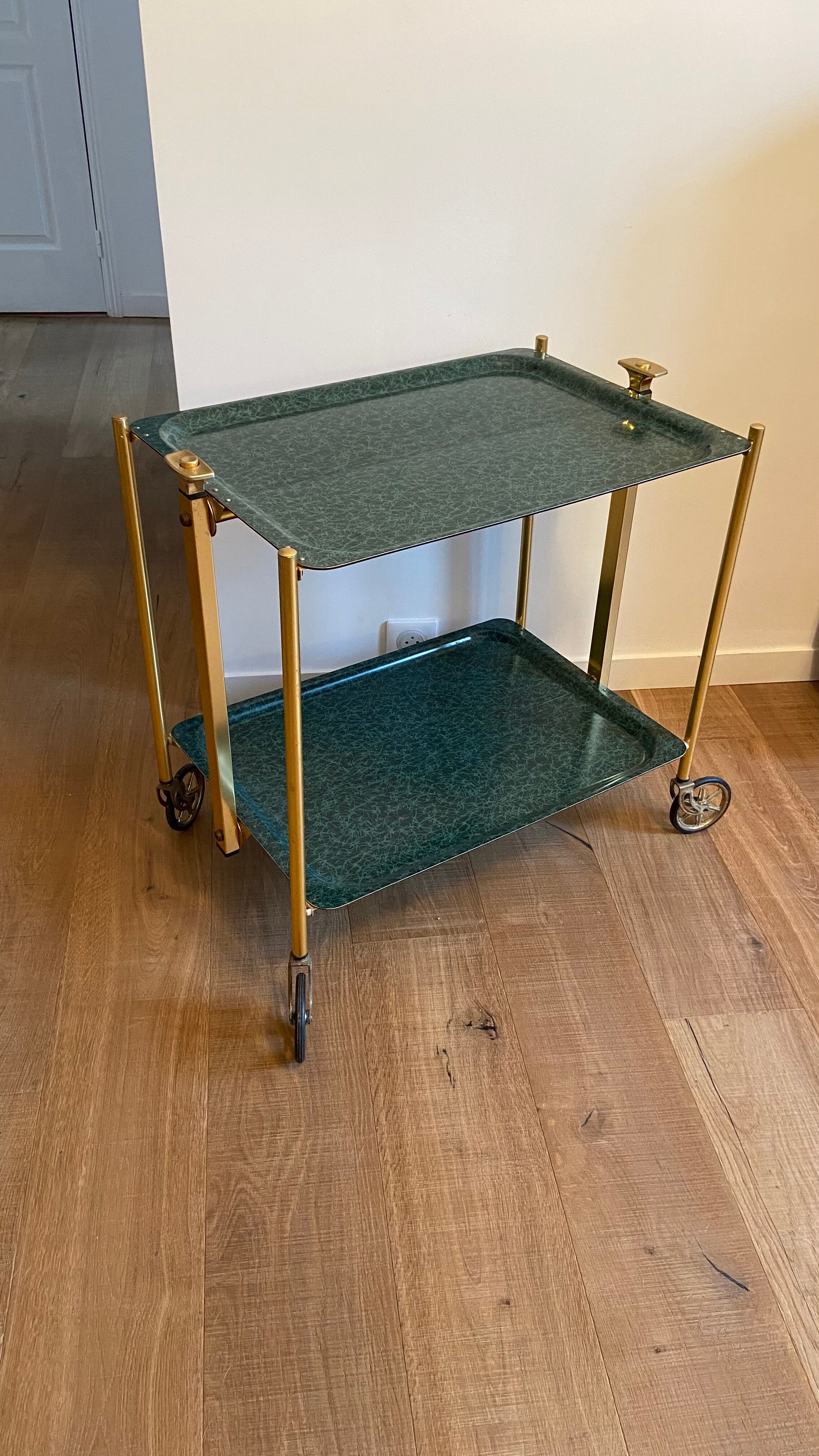 Serving rolling folding table Textable Vintage platforms