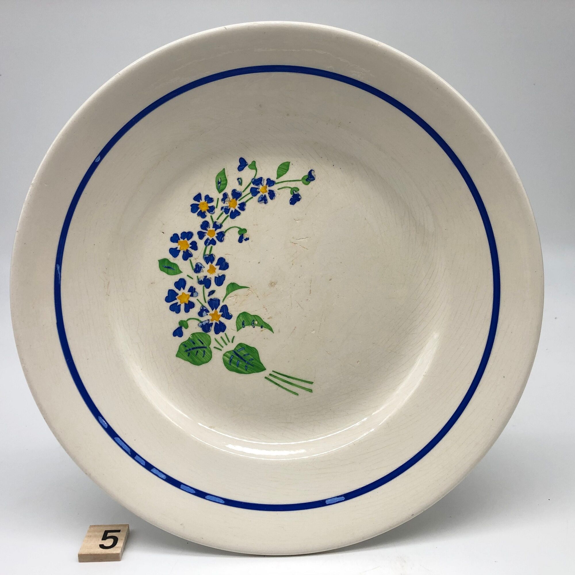 6 vintage plates stamped "niderviller"