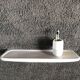 Vintage white porcelain ceramic bathroom wall shelf from the 1950s