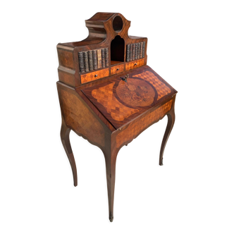 Happiness of the day style Louis XV of the nineteenth century in marquetry