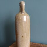 Bottle with handle, pitcher, in stoneware, signed