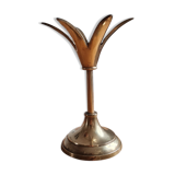 Brass flower candle holder