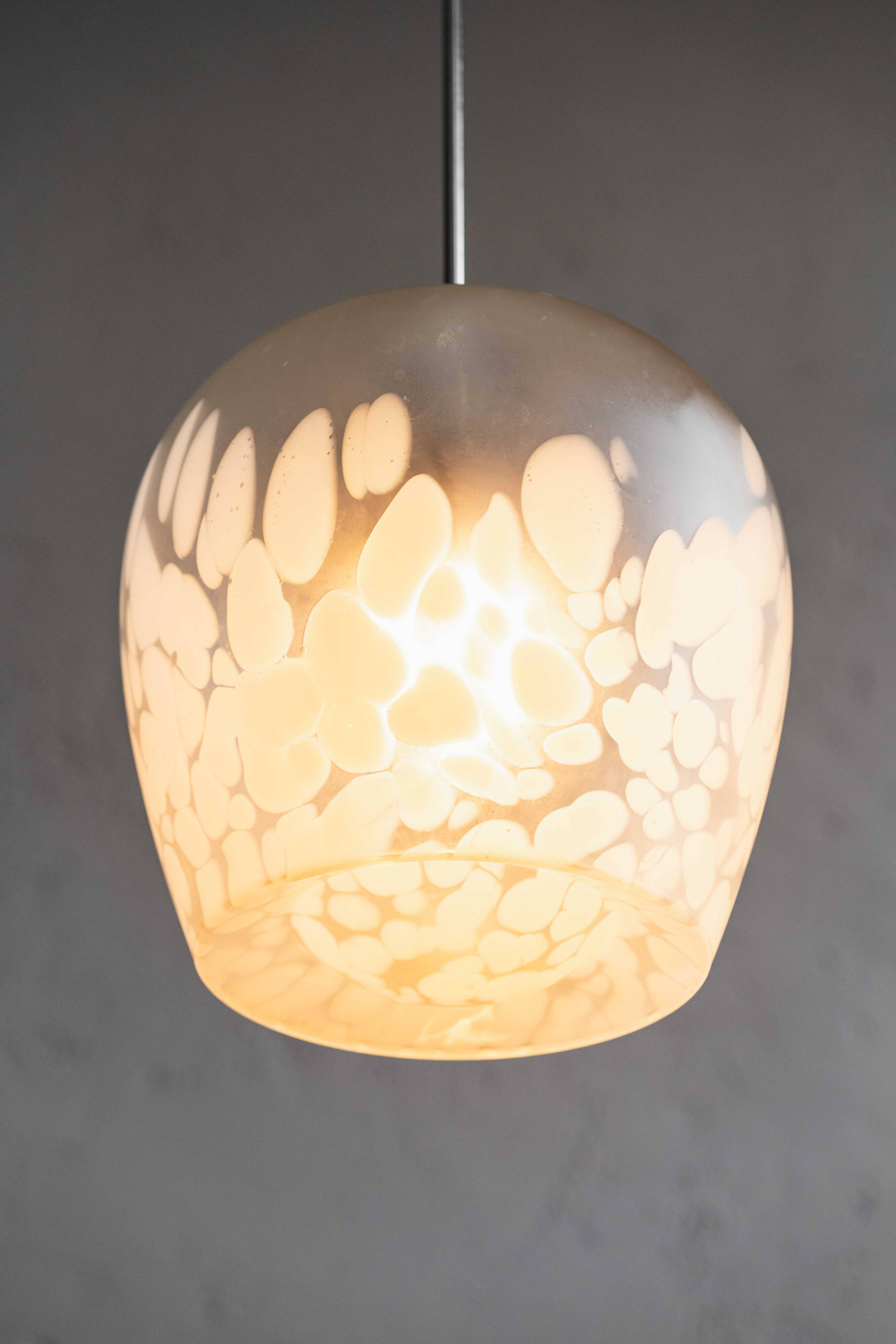 Czechoslovak Flakestone Glass Hanging Lamp, 1970s