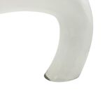 Lampe sculpturale en verre de Murano blanc, Barbini Italie 1970