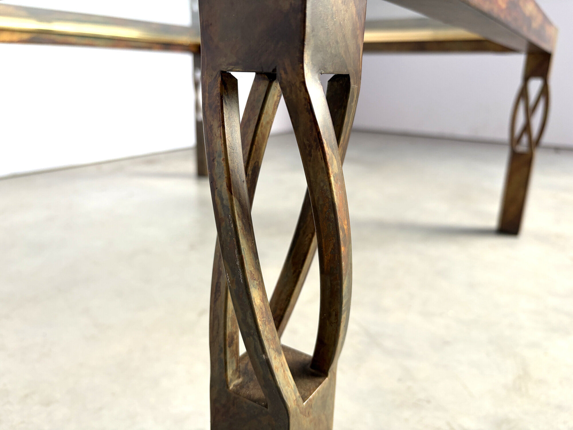 Vintage steel coffee table, 1980s