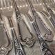12 silver-plated metal table forks, Ercuis silversmith, Louis XV 29