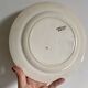 Set of 8 old flat plates in iron earth, decorations of HBC swallows