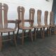 rare set of 6 brutalist chairs in solid oak house De PUYDT 1960 Belgium