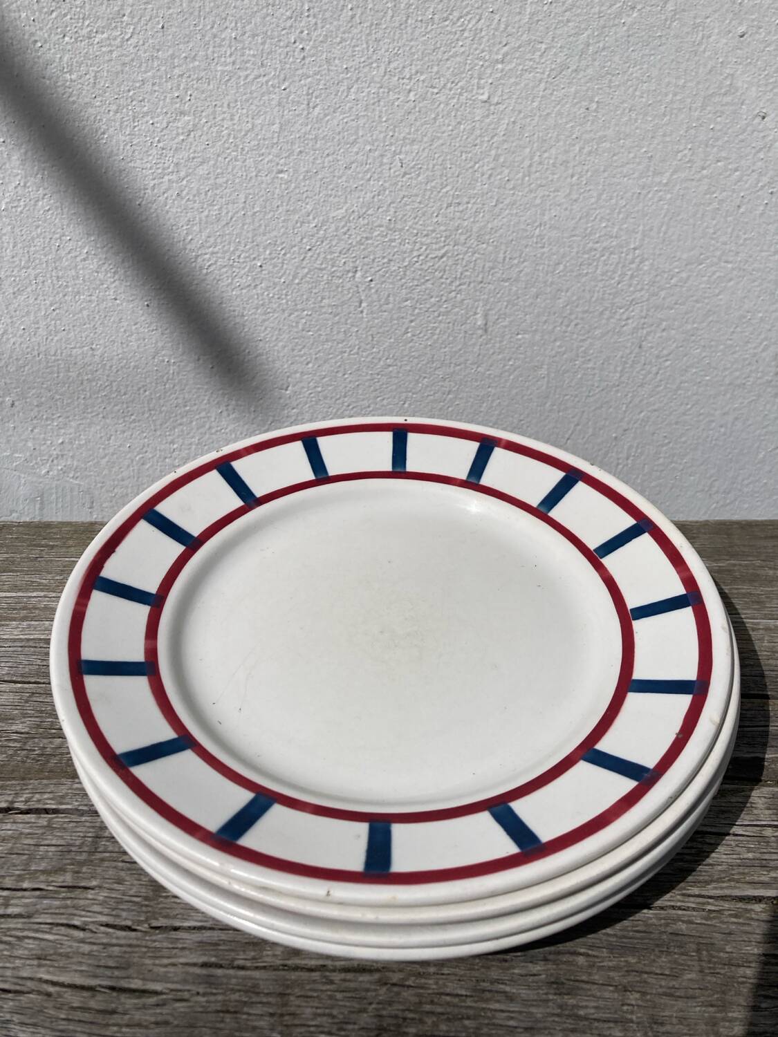 4 old Basque plates