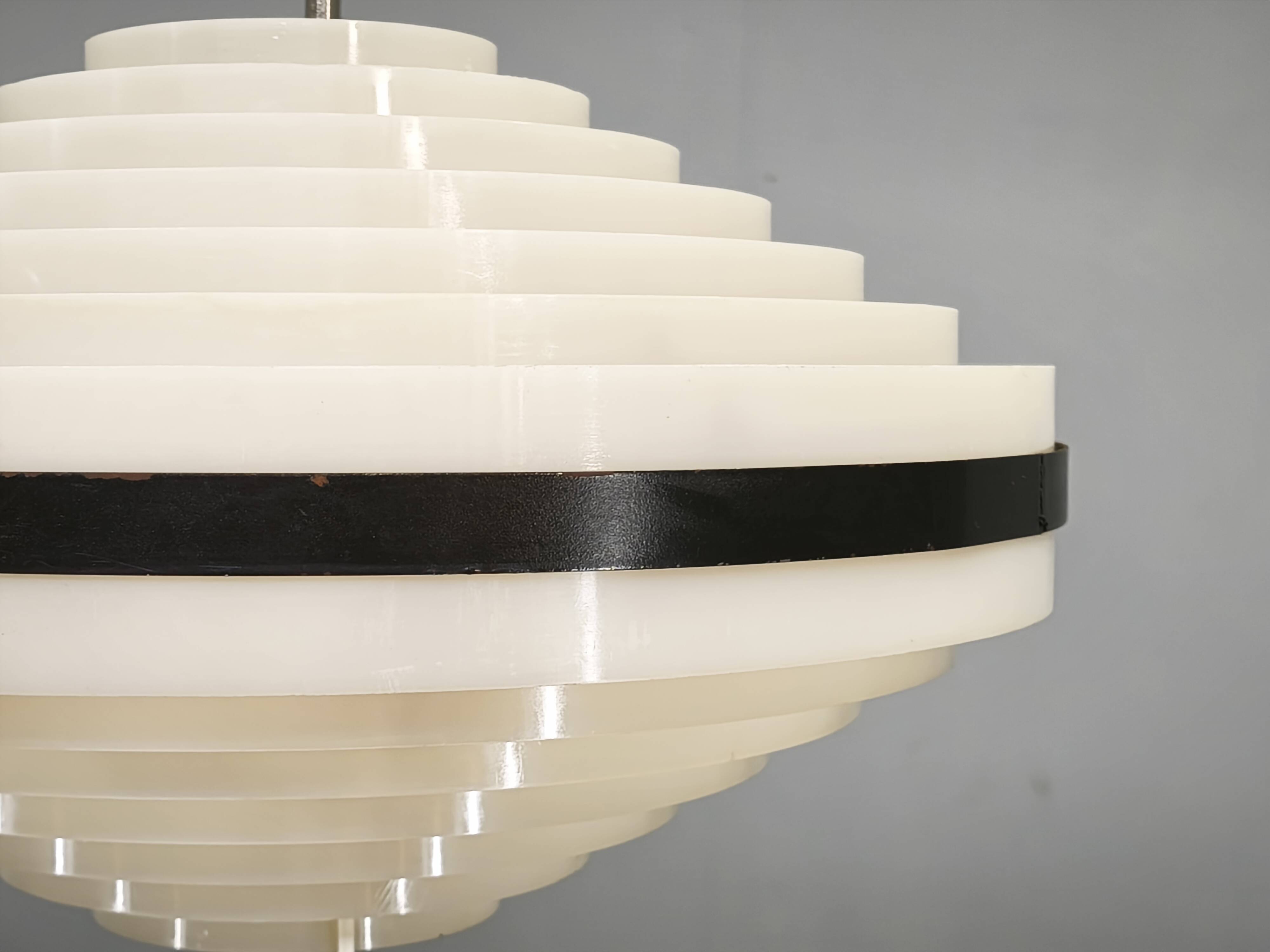 Pair of Czech Space Age UFO Pendant Lights, 1960s
