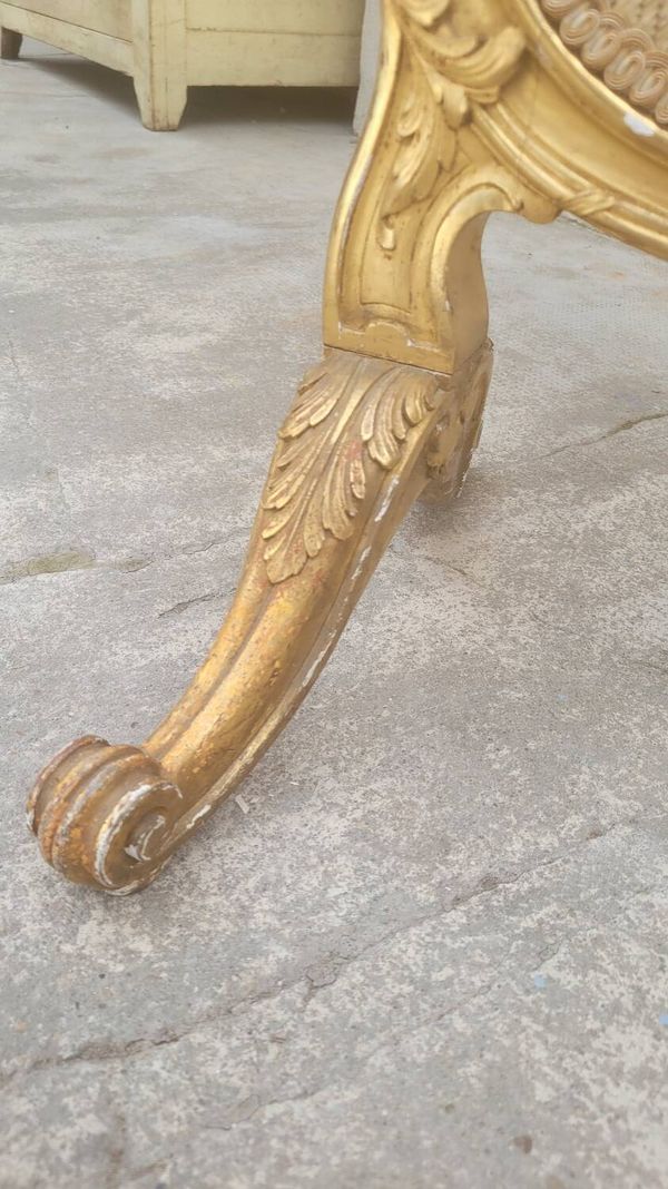 Pare-feu écran de cheminée style Louis xv en bois doré 19ème tapisserie