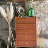 Wood & brass dresser