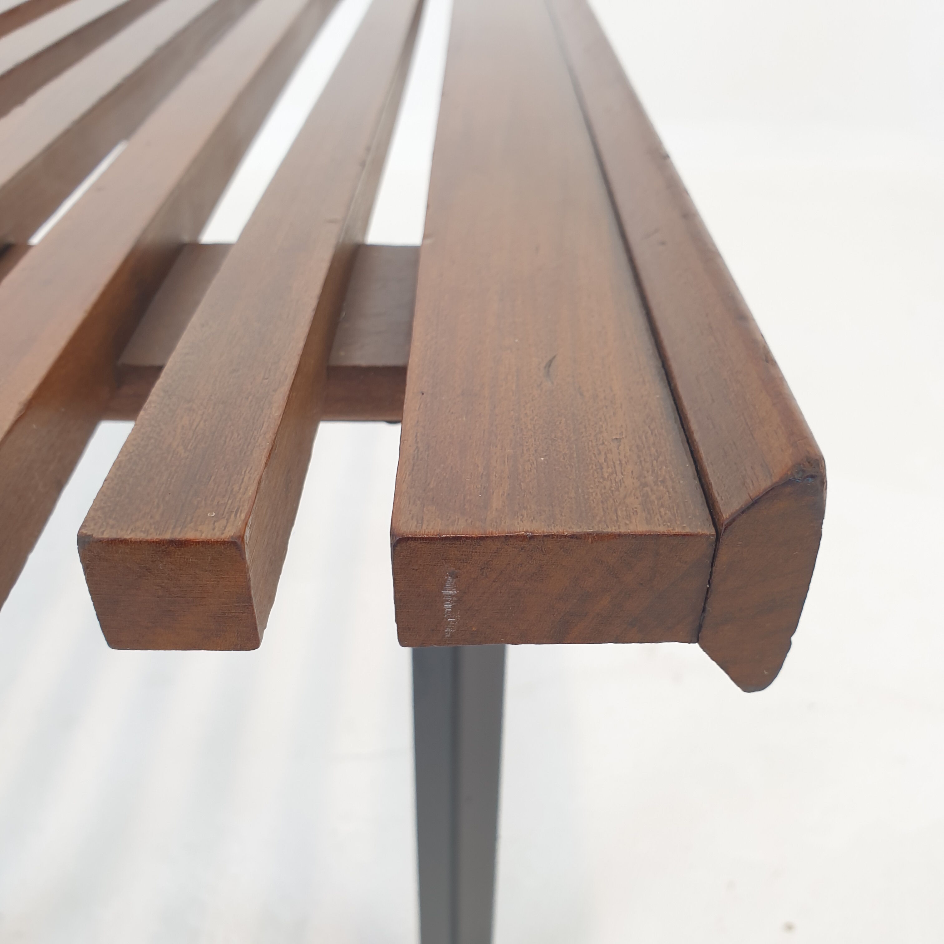 Bench in Teak with Brass Feet, Italy, 1950s