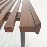 Bench in Teak with Brass Feet, Italy, 1950s