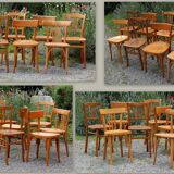 Lot 9 chairs bistro mixed 40-60 years