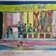 Lithograph, at the little bar, Beaujolais Nouveau, artist's proof, numbered signed, 76 x 55 cm