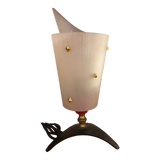 Lamp in bakelite and brass 50s